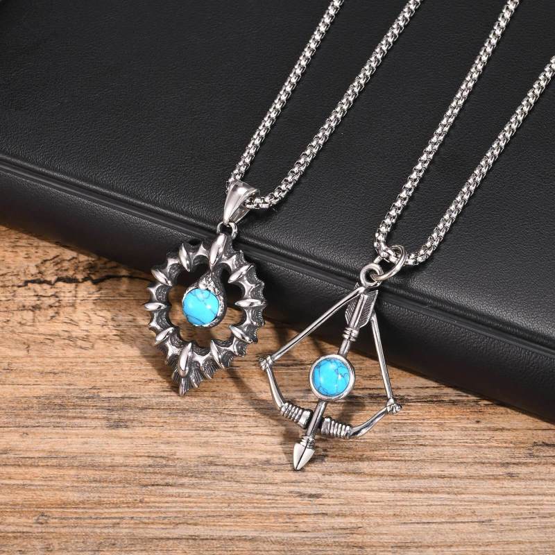 Wholesale Stainless Steel Turquoise Pendant