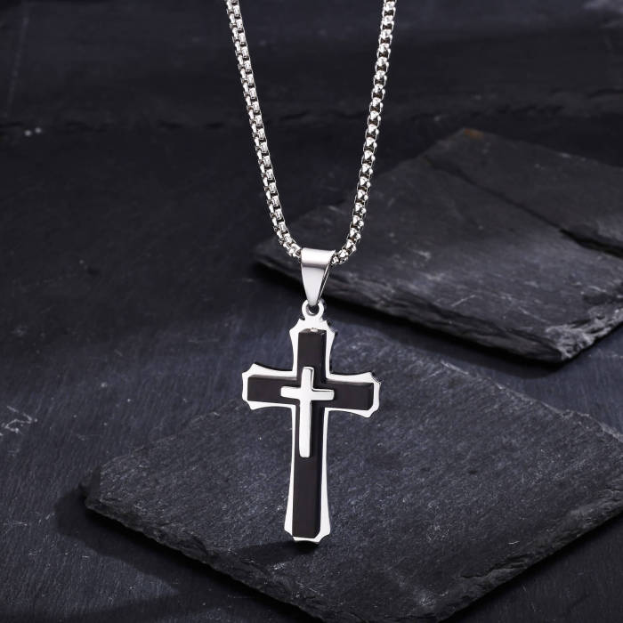 Wholesale Stainless Steel Triple Cross Pendant