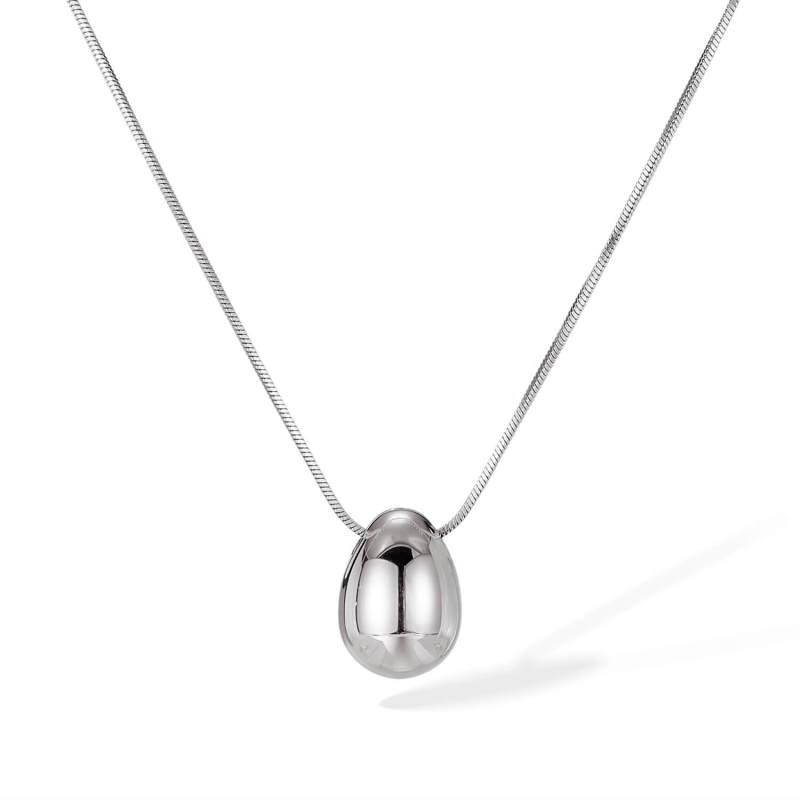 Wholesale Stainless Steel Hollow Teardrop Necklace