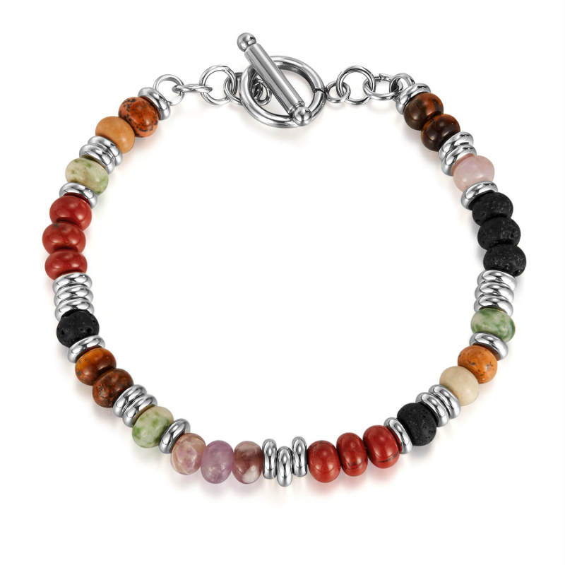 Wholesale Stainless Steel Color Beads Bracelet