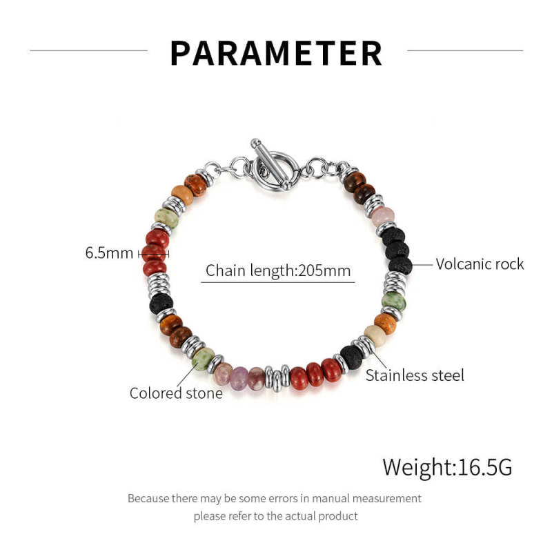 Wholesale Stainless Steel Color Beads Bracelet