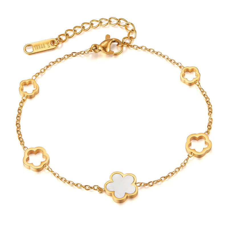 Wholesale Stainless Steel Flower Bracelet
