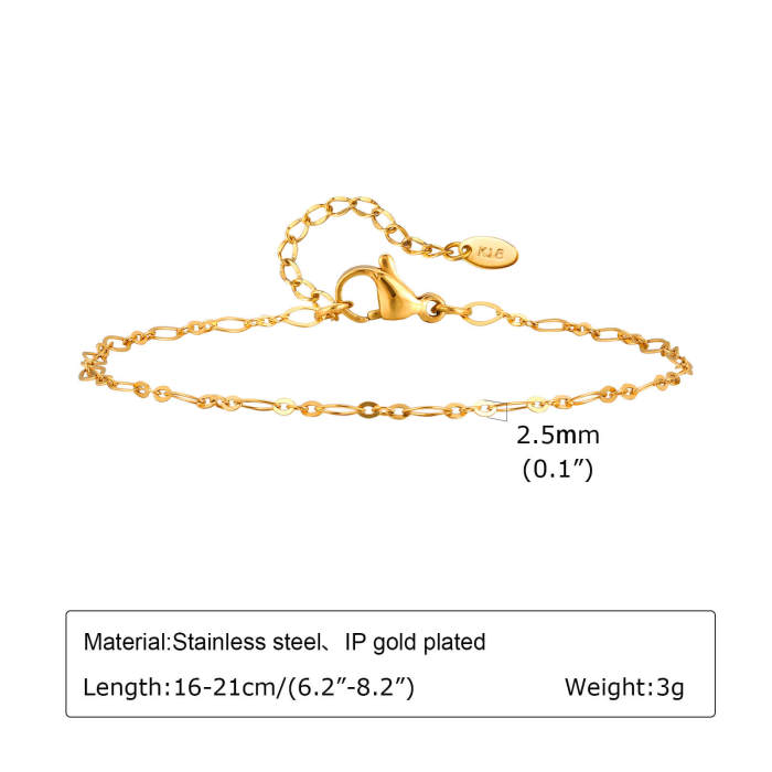 Wholesale Stainless Steel Handmade Chain Bracelet Set
