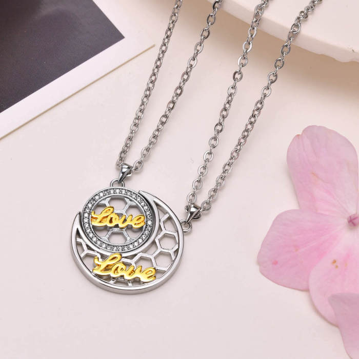 Wholesale Copper Puzzle Couple Pendant