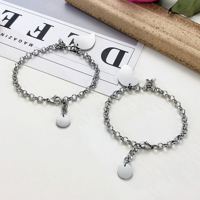 Wholesale Stainless Steel Couple Magnet Bracelet