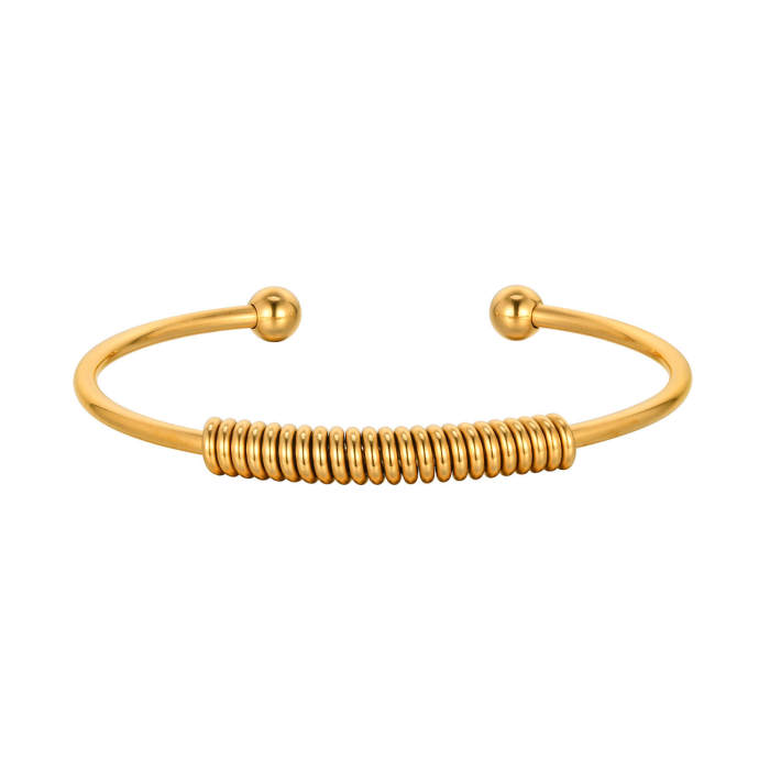 Wholesale Stainless Steel Spring Open Bangle
