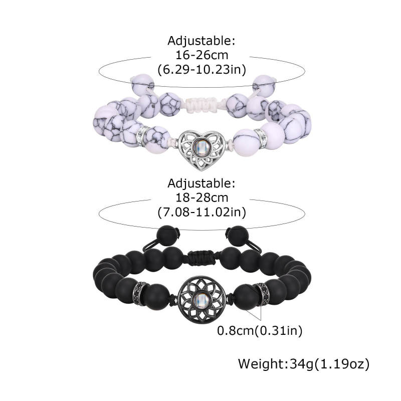 Wholesale Stainless Steel Beaded Couple Bracelet