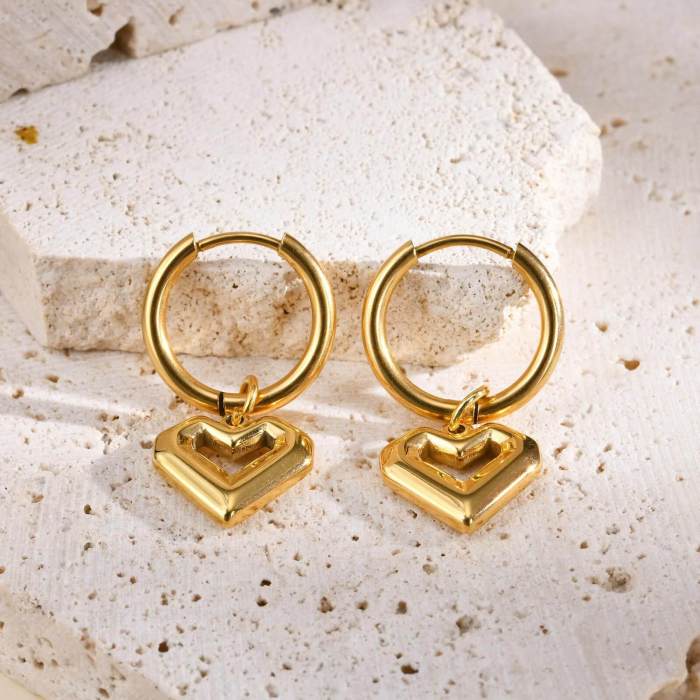 Wholesale Stainless Steel Heart Earrings