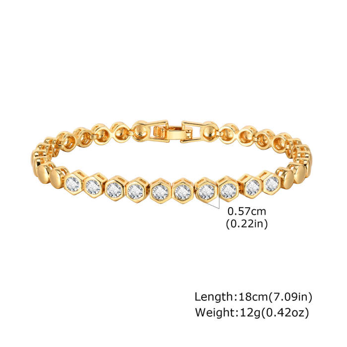 Wholesale Fashion Zirconia Gold Bracelet