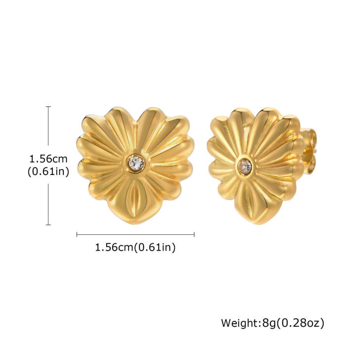 Wholesale Stainless Steel Fashion Heart Earrings