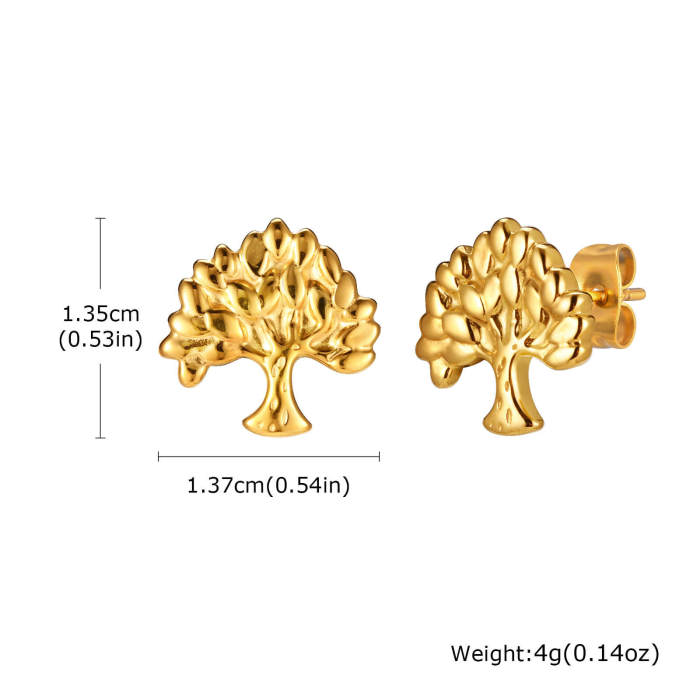 Wholesale Stainless Steel Tree of Life Earrings