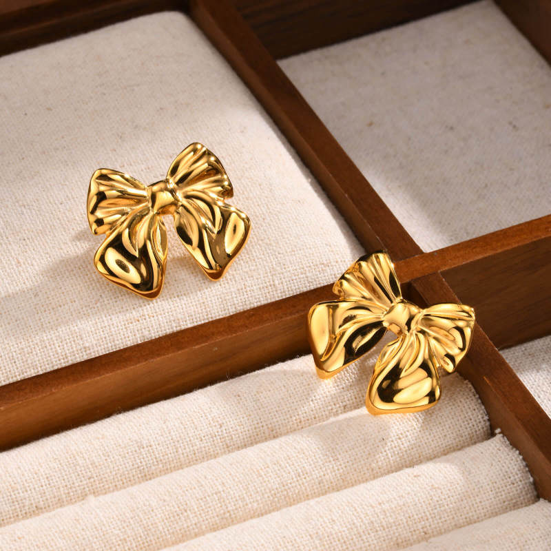 Wholesale Stainless Steel Ribbon Earrings