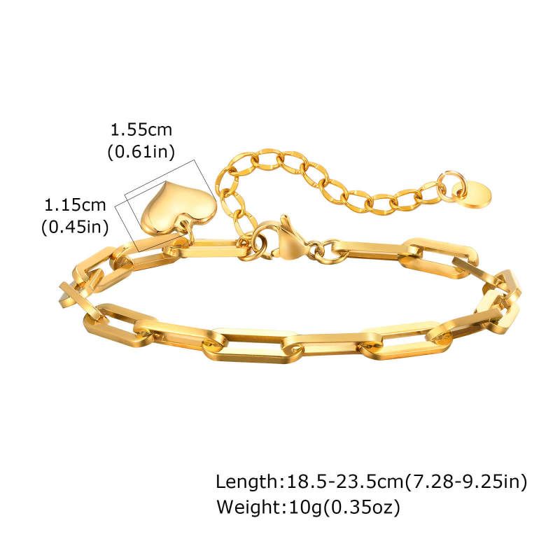 Wholesale Stainless Steel Gold Chain Bracelet