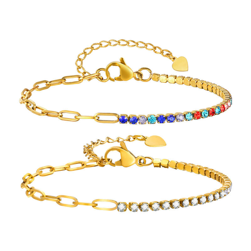 Wholesale Stainless Steel Cubic Zirconia Tennis Bracelet
