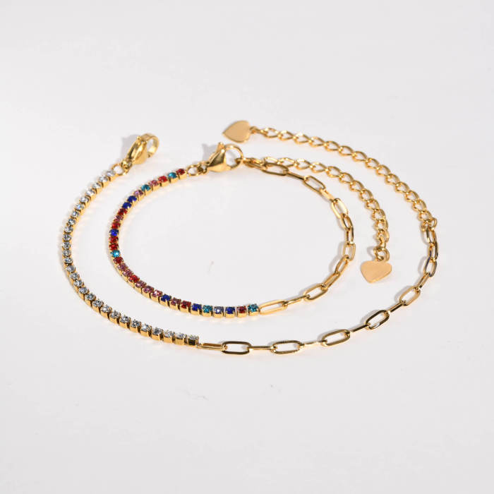 Wholesale Stainless Steel Cubic Zirconia Tennis Bracelet
