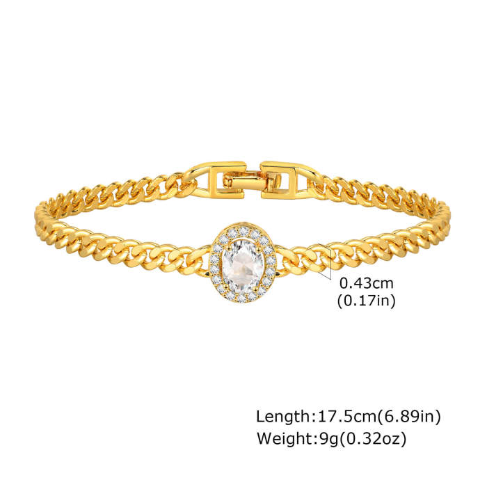 Wholesale Women Copper Zirconia Bracelet