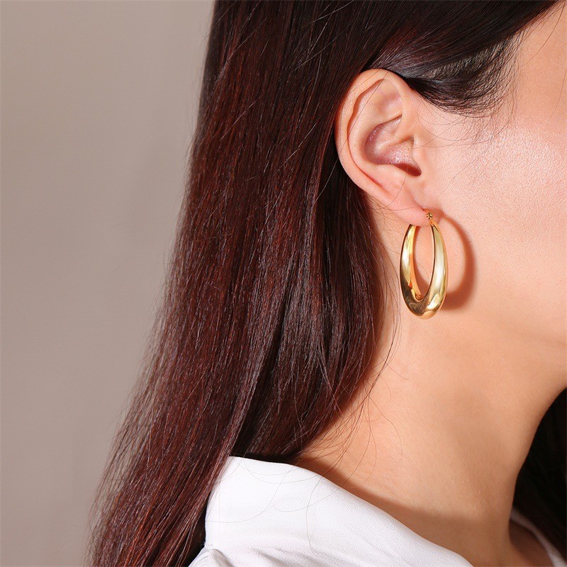 Stainless Steel Hoop Earrings Accessorize