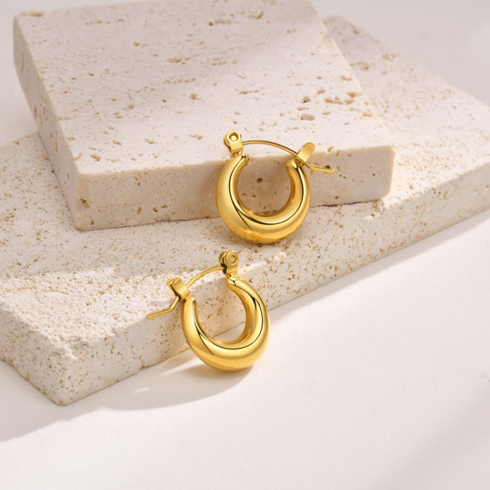 Wholesale Stainless Steel Fashion Golden Earrings