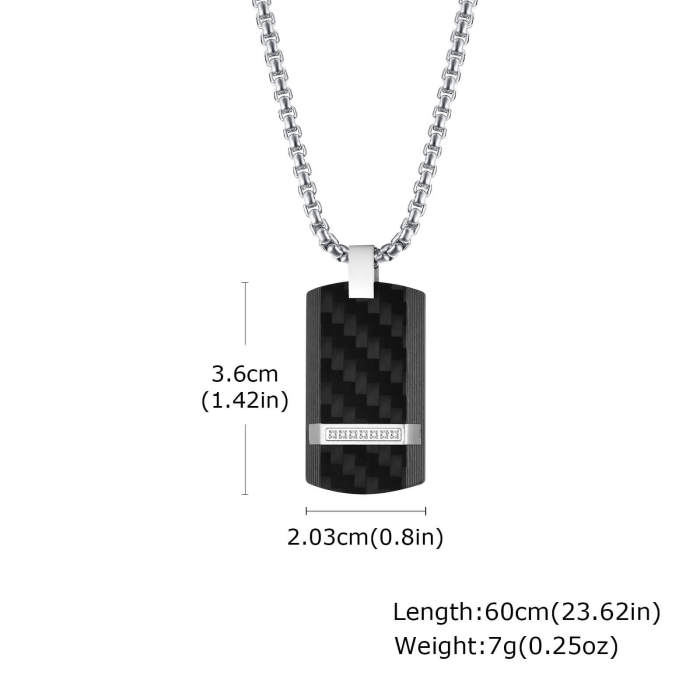 Wholesale Stainless Stee Carbon Fiber Pendant