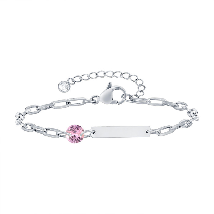 Wholesale Stainless Steel Birthstone Bracelet