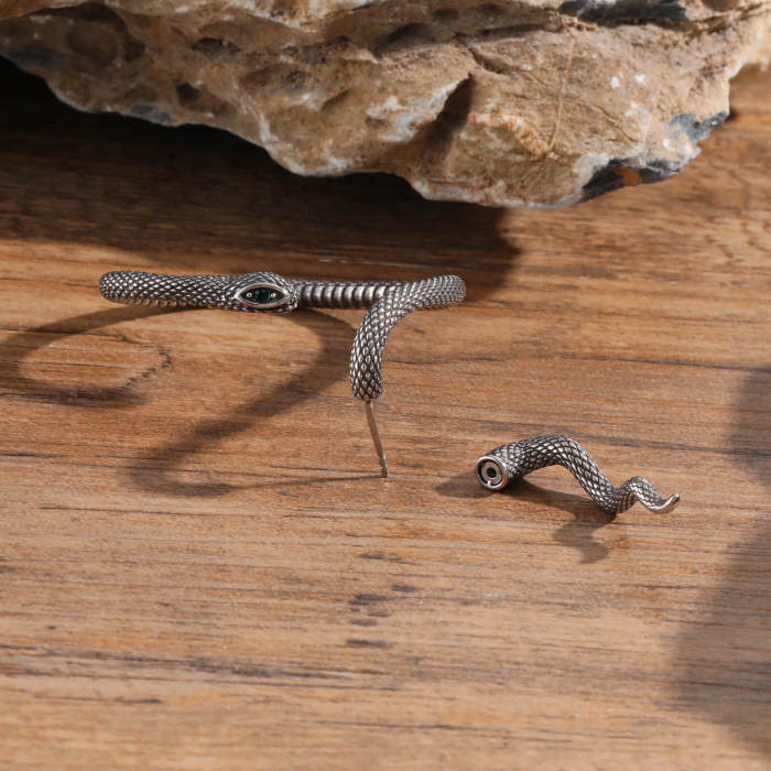 Wholesale Stainless Steel Snake Left Earring