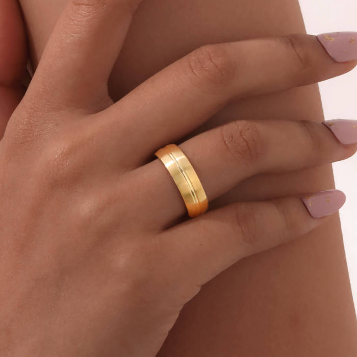 Wholesale Stainless Steel Women's Fluted Ring