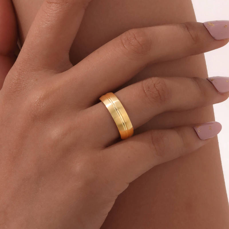 Wholesale Stainless Steel Women's Fluted Ring