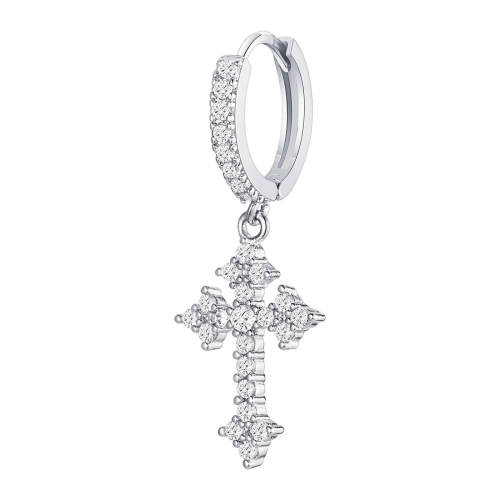 Wholesale Copper Zirconia Cross Earrings