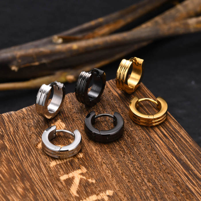 Wholesale Stainless Steel Fashion Men Earring
