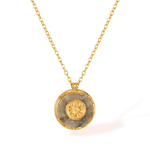 Wholesale Stainless Steel Natural Stone Necklace
