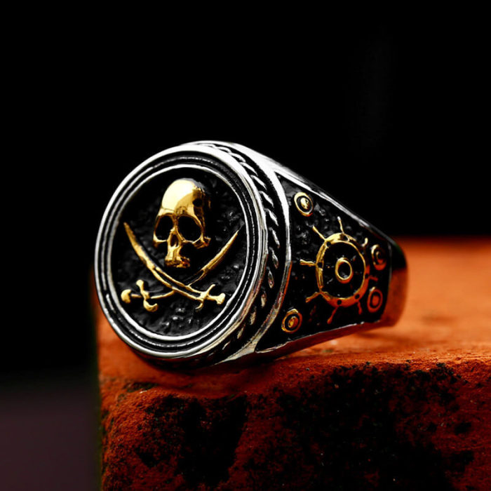 Wholesale Stainless Steel Mens Skull Ring