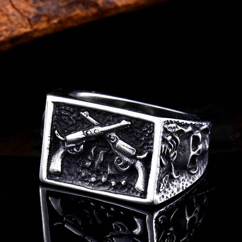 Wholesale Stainless Steel Punk Skull Ring