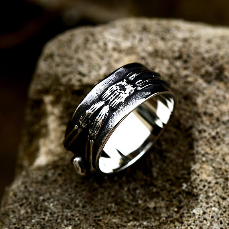 Wholesale Stainless Steel Ring of Skulls