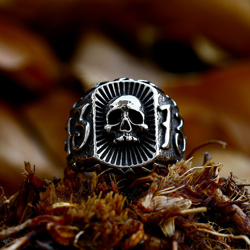 Wholesale Stainless Steel Skull 13 Ring