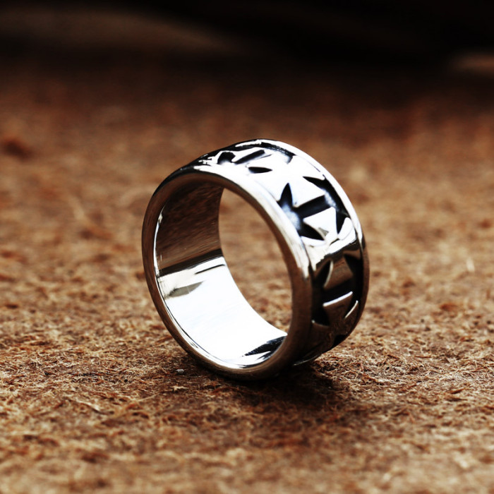 Wholesale Stainless Steel Cross Band Ring