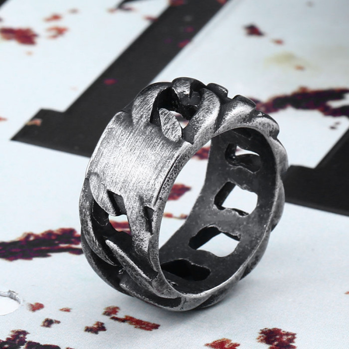 Wholesale Stainless Steel Vintage Chain Ring