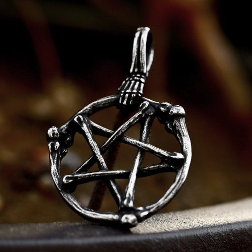 Wholesale Stainless Steel Bone Pentagram Pendant