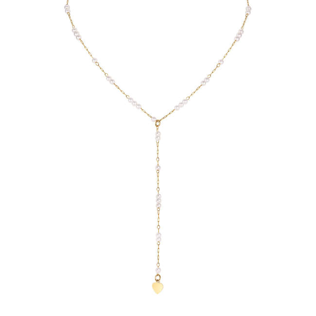 Wholesale Stainless Steel Imitation Pearl Necklace