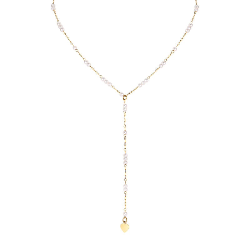 Wholesale Stainless Steel Imitation Pearl Necklace