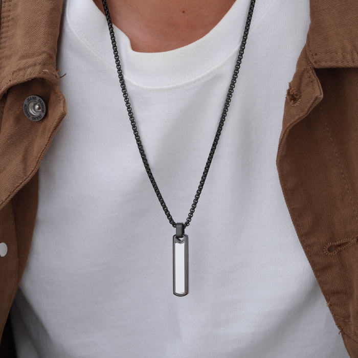 Wholesale Men's Stainless Steel Black Pendant