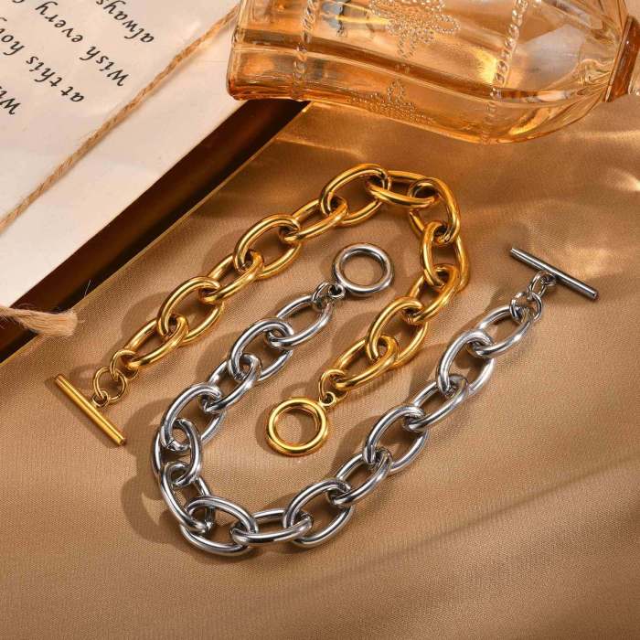 Wholesale Stainless Steel Chain Gold Bracelet