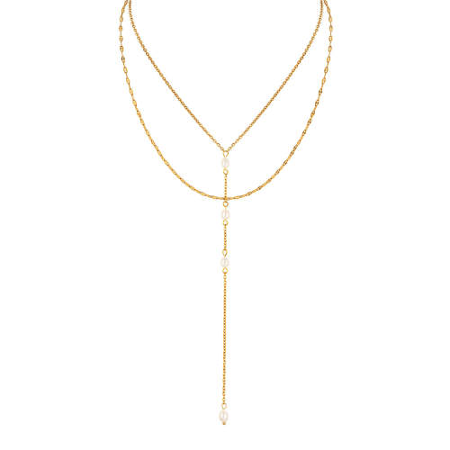 Wholesale Stainless Steel Imitation Pearl Necklace