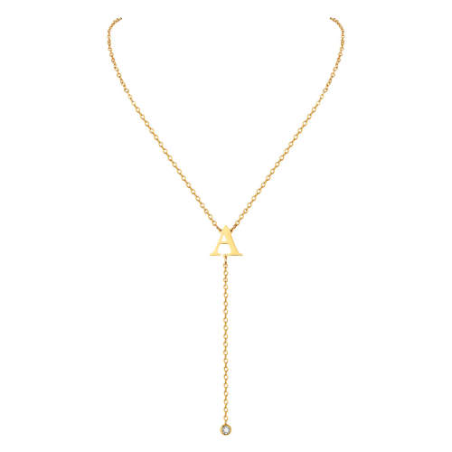 Wholesale Stainless Steel Initial Necklace