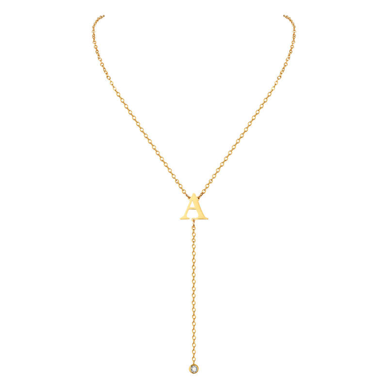 Wholesale Stainless Steel Initial Necklace