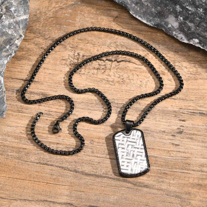 Wholesale Stainless Steel Embossed Dog Tag Pendant
