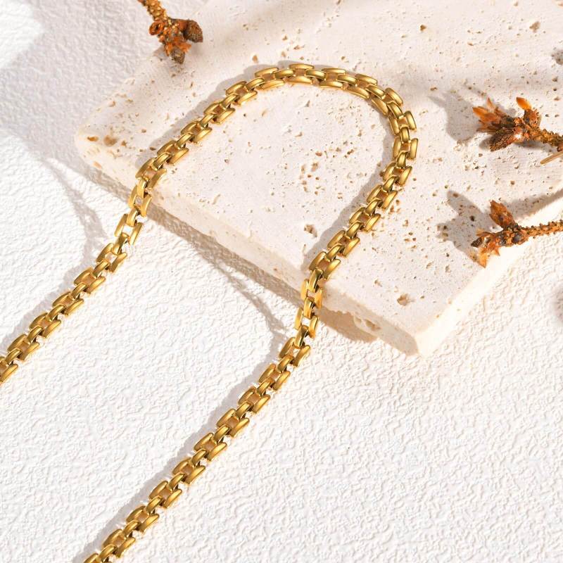 Wholesale  Stainless Steel Strap Chain Necklace