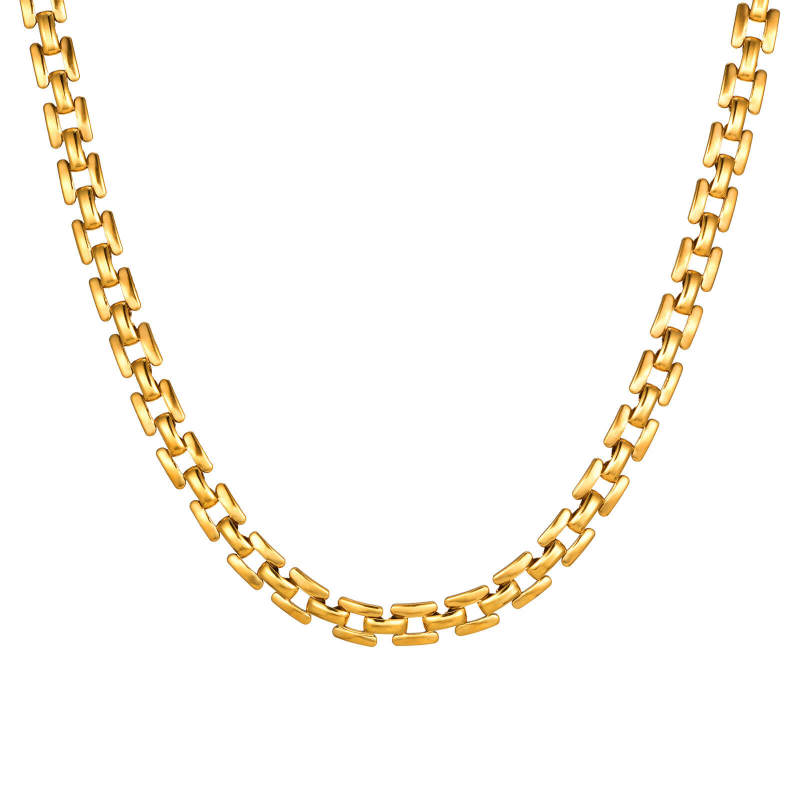 Wholesale  Stainless Steel Strap Chain Necklace