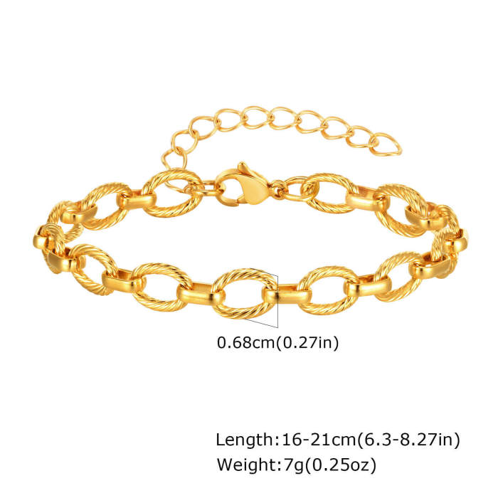 Wholesale Stainless Steel Embossed Handmade Bracelet Necklace