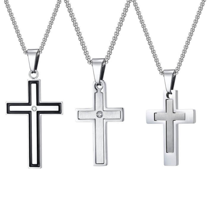 Wholesale Stainless Steel Men's Cross Pendant