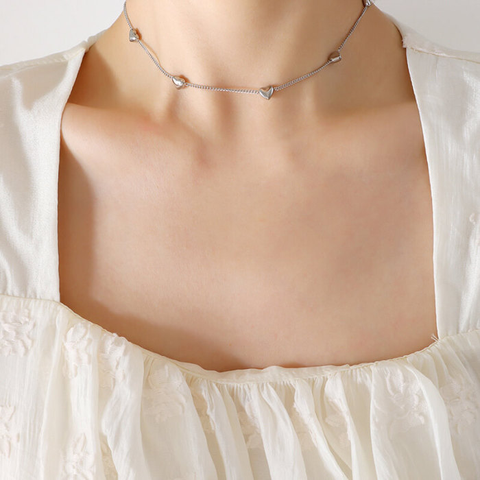 Wholesale Stainless Steel Heart Bracelet Necklace